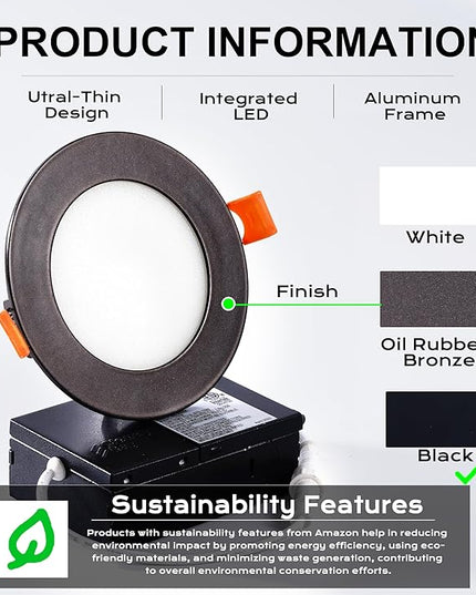 [6 Pack] CLOUDY BAY 4inch Smart WiFi LED Recessed Lights,RGB Color Changing Recessed Lighting,Compatible with Alexa and Google Home Assistant,10W 2700K-6500K,CRI90+ Wet Location,Oil Rubbed Bronze CLOUDYBAY
