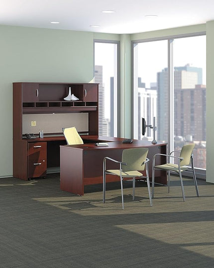 Bush Business Furniture Series C Collection 48W Return Bridge in Mahogany - LeafyLoom