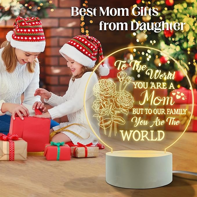 Mother's Gift-Best Mom Birthday Gifts from Daughter Son，Mom Birthday Gifts Night Light，Room Decoration Mom's Gifts - LeafyLoom