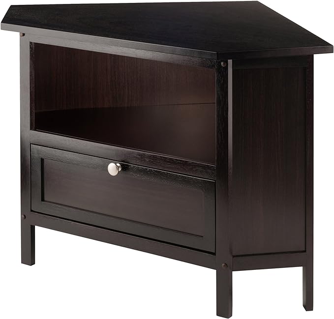 Winsome Corner TV Stand, Screens up to 27", Espresso (92634) - LeafyLoom