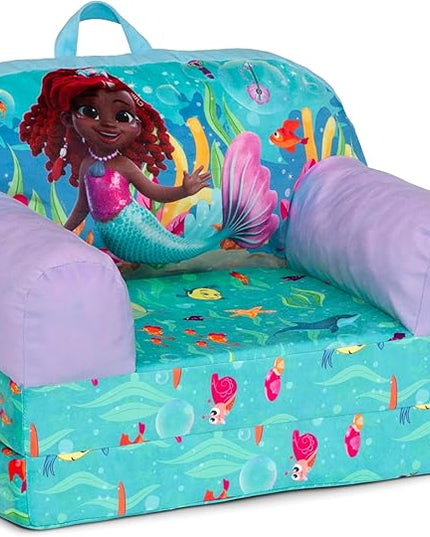 Delta Children Cozee Buddy Flip-Out Kids Chair, Disney Junior’s Ariel - LeafyLoom