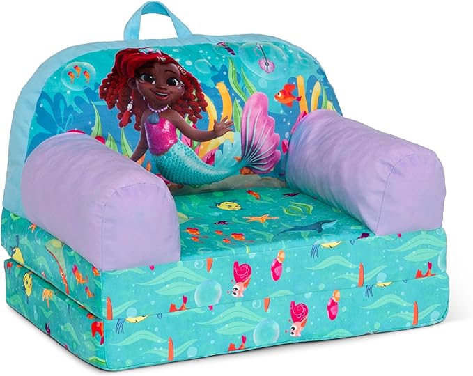Delta Children Cozee Buddy Flip-Out Kids Chair, Disney Junior’s Ariel - LeafyLoom