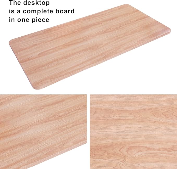 Fromann 55 x 27 inch Table Top for Adjustable Home Office Standing Desk Frames (Light Wood) - LeafyLoom