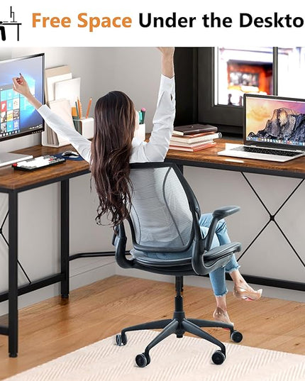 soges L Shaped Desk, 59inch L Desk Computer Corner Desk, Gaming Desk, Home Office Writing Desk, Space-Saving Workstation Desk, Rustic Brown - LeafyLoom