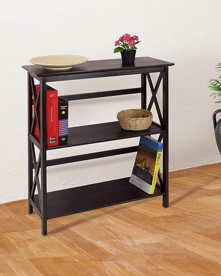 Casual Home Montego 3-Shelf Bookcase, Espresso (New) - LeafyLoom