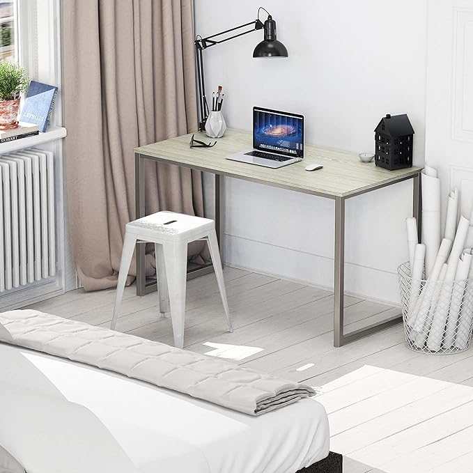 SHW Home Office 48-Inch Computer Desk, Maple - LeafyLoom
