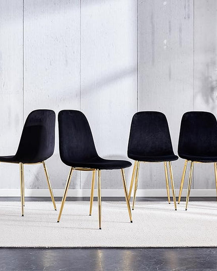 NicBex Haerin-SD-00324-LWJ Dining Chairs, 16.9"x15.8"x34.5", Black - LeafyLoom