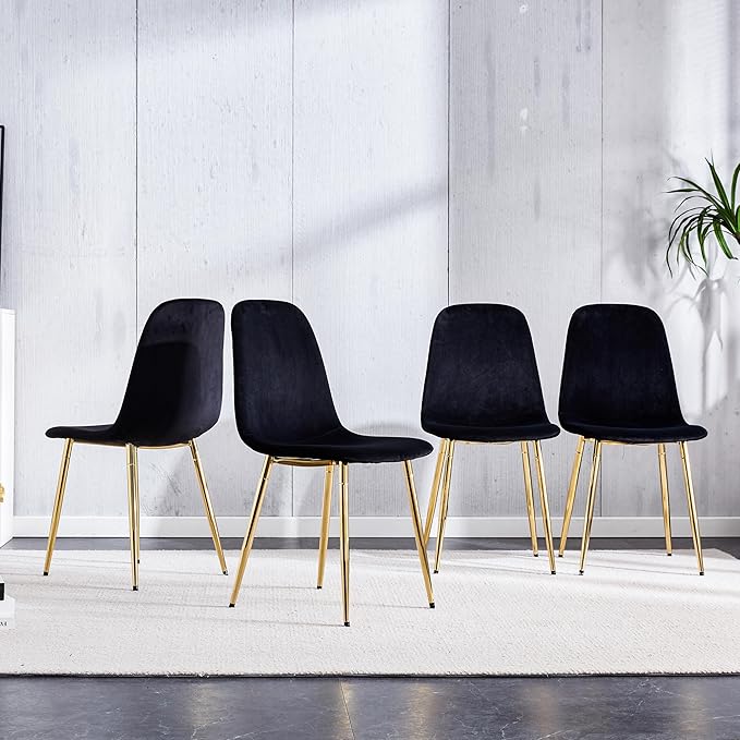 NicBex Haerin-SD-00324-LWJ Dining Chairs, 16.9"x15.8"x34.5", Black - LeafyLoom