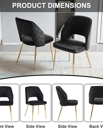 NicBex Haerin-SD-00328-LWJ Dining Chairs, 20.1"x24.2"x31.7", Black - LeafyLoom