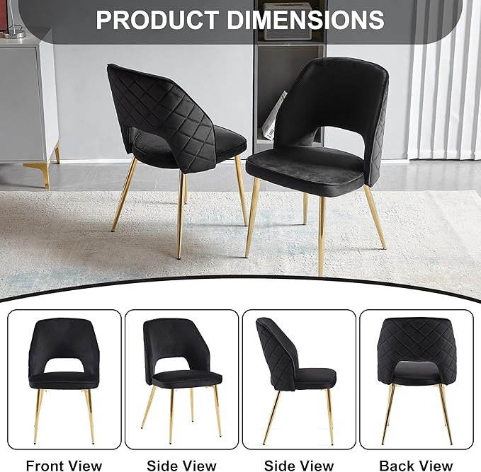 NicBex Haerin-SD-00328-LWJ Dining Chairs, 20.1"x24.2"x31.7", Black - LeafyLoom