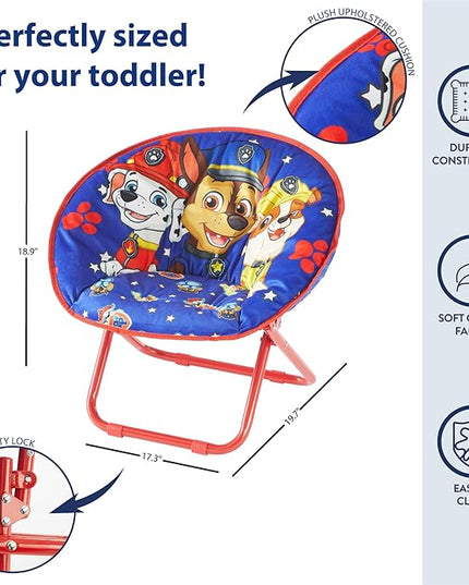 Idea Nuova Saucer Chair, Paw Patrol/Blue - LeafyLoom