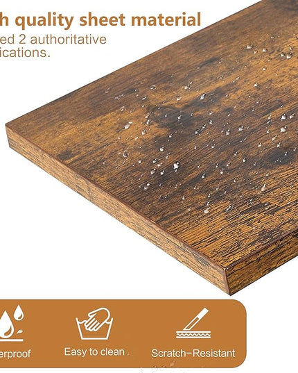 Shintenchi Mid Century Modern TV Stand for TVs up to 55 inches, Wood TV Console Table Media Cabinet with Storage, Entertainment Center for Living Room Bedroom, Rustic Brown - LeafyLoom