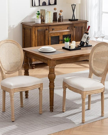 NicBex Haerin-SD-00124-LWJ Dining Chairs, 23"x19.3"x37.8", Beige - LeafyLoom