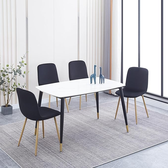 NicBex Haerin-SD-00382-LWJ Dining Chairs, 22.8"x17.7"x33.5", Black - LeafyLoom