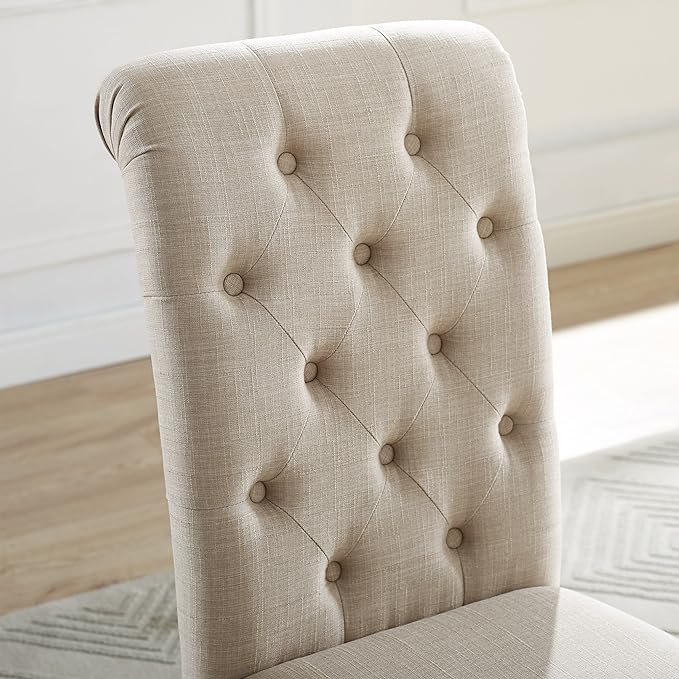 NicBex Haerin-SD-00148-LWJ Dining Chairs, 21"x18"x39.2", Beige - LeafyLoom