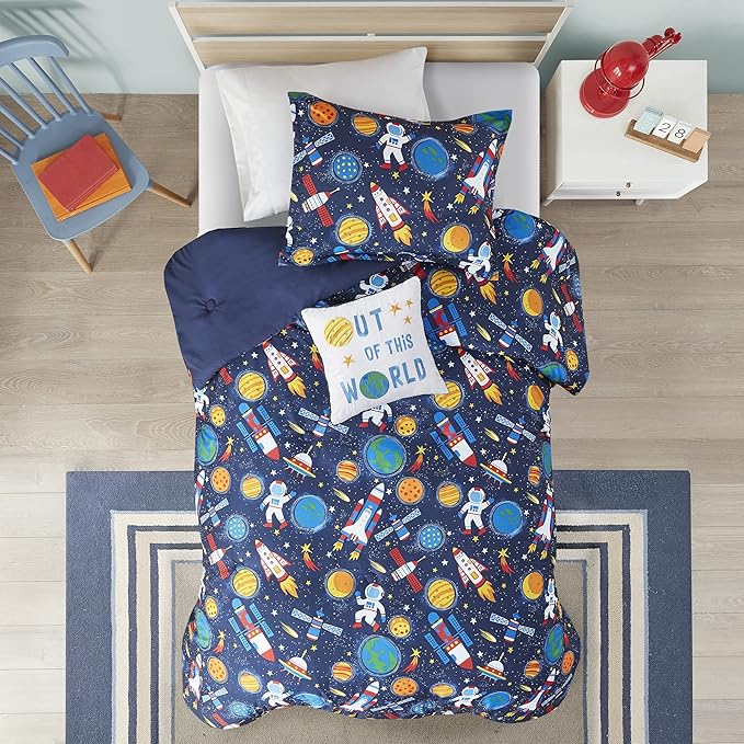 Mi Zone Kids Nash Printed Comforter Set, Full/Queen, Multi 4 Piece - LeafyLoom
