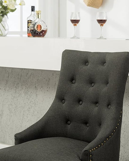 NicBex Haerin-SD-00157-LWJ Dining Chairs, 24"x22"x39", Black - LeafyLoom