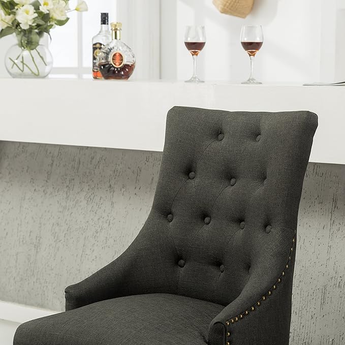 NicBex Haerin-SD-00157-LWJ Dining Chairs, 24"x22"x39", Black - LeafyLoom