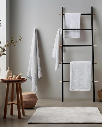 5 Ft Wooden Blanket Ladder Farmhouse - Quilt Ladder for Bedroom - Wood Ladder Decor - Decorative Ladder for Blankets - Easy to Assemble - Farmhouse Ladder Blanket Holder - Wooden Ladder for Blankets - LeafyLoom