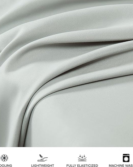 UGG 33613 Alahna Split King Bed Sheet and Pillowcase Luxury 5-Piece Set Machine Washable Deep Pockets Wrinkle-Resistant Breathable Cozy Comfort Silky Cooling Sheets, Split King, Mineral - LeafyLoom