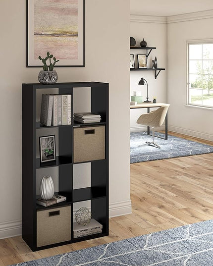 ClosetMaid 4587 Decorative Open Back 8-Cube Storage Organizer, Black, 4587 - LeafyLoom