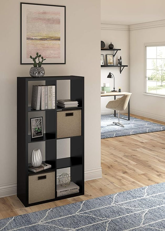 ClosetMaid 4587 Decorative Open Back 8-Cube Storage Organizer, Black, 4587 - LeafyLoom
