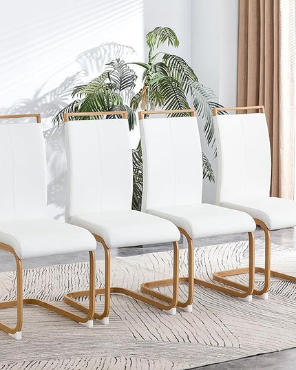 NicBex Haerin-SD-00304-LWJ Dining Chairs, 16.5"x21.2"x39.3", White - LeafyLoom