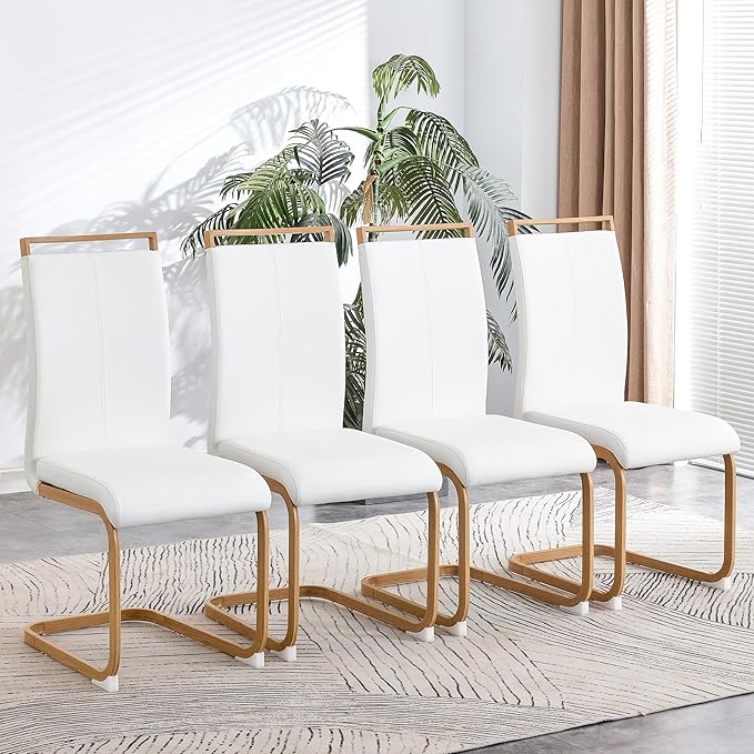 NicBex Haerin-SD-00304-LWJ Dining Chairs, 16.5"x21.2"x39.3", White - LeafyLoom