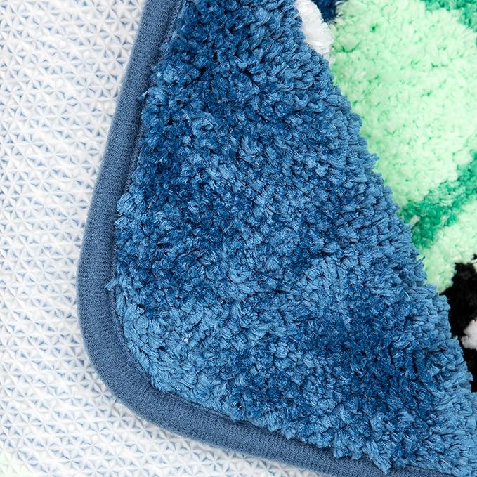 Jay Franco Star Wars The Mandalorian Blue Space Tufted Polyester Bath Rug, Kids Bath Features Baby Yoda Grogu (Official Star Wars Product) - LeafyLoom