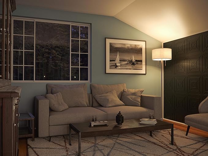 Kenroy Home 21405AB Stowe Floor Lamp with Antique Brass Finish, Modern Style, 61" Height, 19" Width, 19" Depth - LeafyLoom