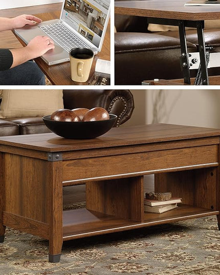 Sauder Carson Forge Lift-Top Coffee Table, Washington Cherry finish - LeafyLoom