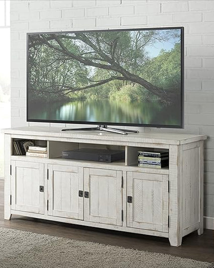 Martin Svensson Home 65" TV Stand and End Table Bundle | Antique White Finish - LeafyLoom