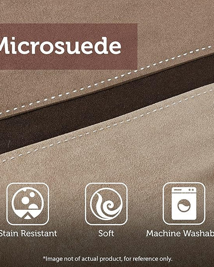 Madison Park Palisades Comforter Set Modern Faux Suede Pieced Stripe Design, All Season Down Alternative Cozy Bedding with Matching Shams, Decorative Pillows, King(104"x92"), Brown 7 Piece - LeafyLoom