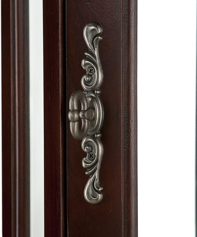 Home Decorators Collection Vitric Lighted Curio, 70" Hx21 Wx16 D, Mahogany - LeafyLoom