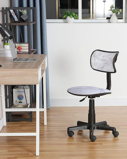 Marble Desk Chair 21D x 21W x 33H in - LeafyLoom