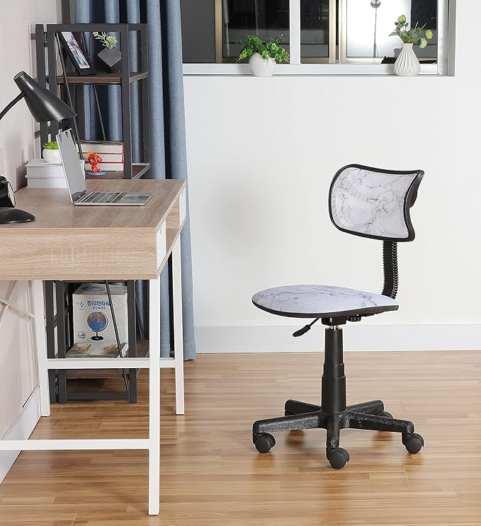 Marble Desk Chair 21D x 21W x 33H in - LeafyLoom
