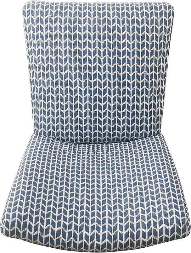 HomePop Classic Parsons Dining Chairs, Pack of 2, Blue Geometric - LeafyLoom