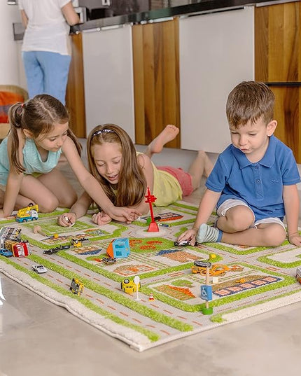 IVI 3D Play Rugs, Traffic Green, 39 x 59 inches - LeafyLoom