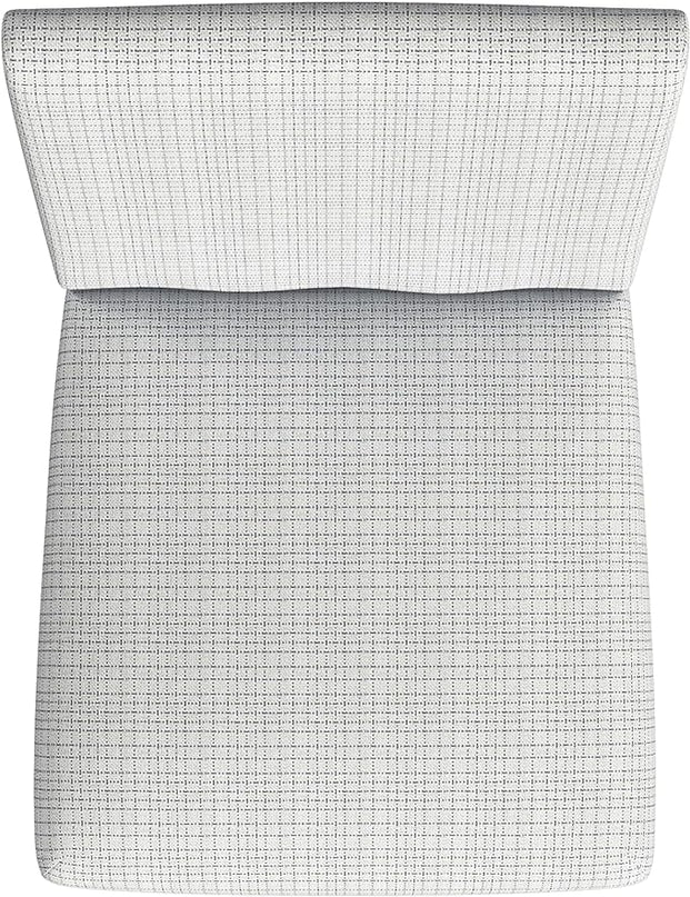 HomePop Classic Parsons Dining Chairs, Single Pack, Cream Mini Grid Pattern - LeafyLoom