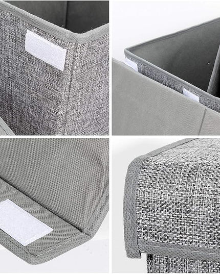 popoly Large Toy Box Chest with Lid, Collapsible Sturdy Toy Storage Organizer Boxes Bins Baskets for Kids, Boys, Girls, Nursery, Playroom, 25"x13" x16" (Linen Gray) - LeafyLoom