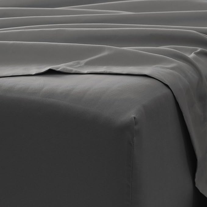 Linen Market Bed Sheets for Twin Size Bed (Gray) - Sleep Better Than Ever with These Soft and Cooling Twin Sheets - Deep Pocket Fits 16" Thick Beds - 3 Piece Twin Sheet Set - LeafyLoom