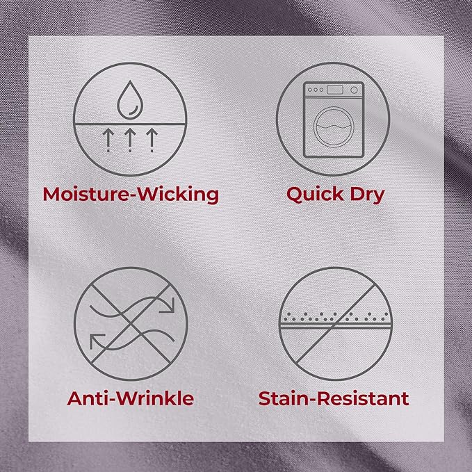 Mellanni King Sheets Set - 4 PC Iconic Collection Bedding Sheets & Pillowcases - Hotel Luxury, Extra Soft, Cooling Bed Sheets - Deep Pocket up to 16 inch (King, Hazy Lilac) - LeafyLoom