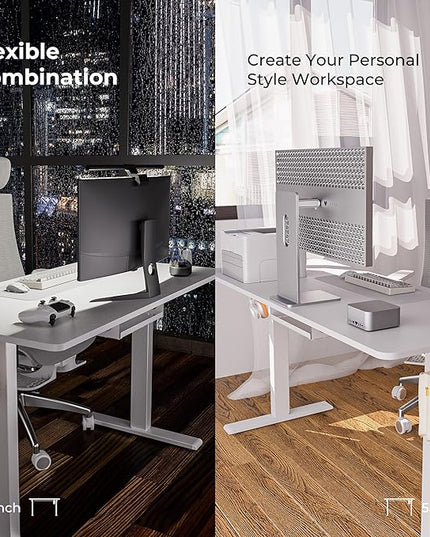 Electric Standing Desk - Adjustable Height with Memory Preset, 55 x 24 Inches Ergonomic Design Stand Up Home Office Standing Desk - LeafyLoom