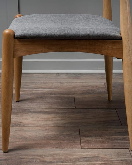 Christopher Knight Home Francie Fabric with Oak Finish Dining Chairs, 2-Pcs Set, Grey / Oak - LeafyLoom