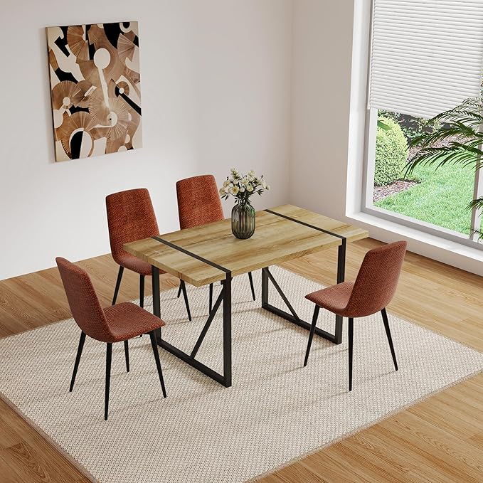 NicBex Haerin-SD-00354-LWJ Dining Chairs, 21.3"x17.1"x33.5", Caramel - LeafyLoom