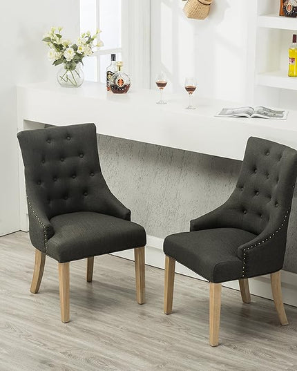 NicBex Haerin-SD-00157-LWJ Dining Chairs, 24"x22"x39", Black - LeafyLoom