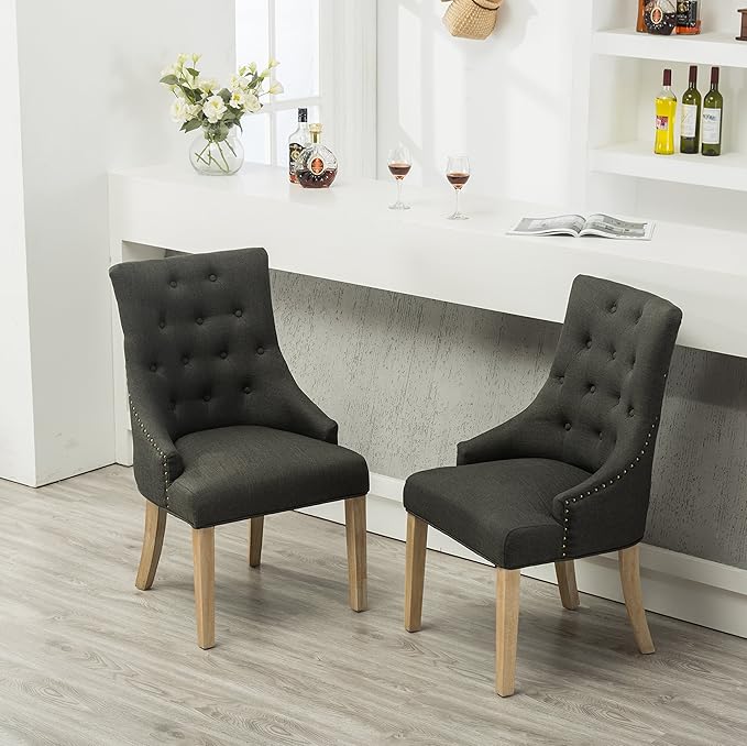 NicBex Haerin-SD-00157-LWJ Dining Chairs, 24"x22"x39", Black - LeafyLoom
