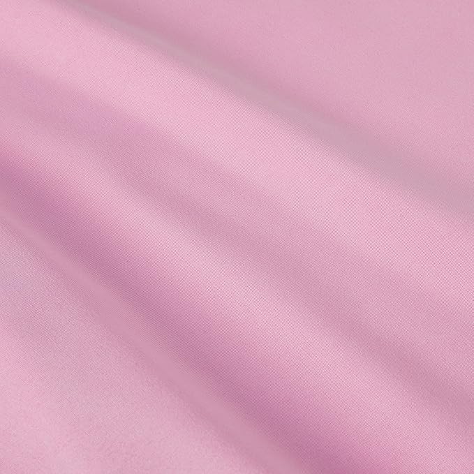 Amazon Basics 5 Piece Microfiber Kid's Bed-in-a-Bag Bedding Set, Twin, Pink, Solid - LeafyLoom