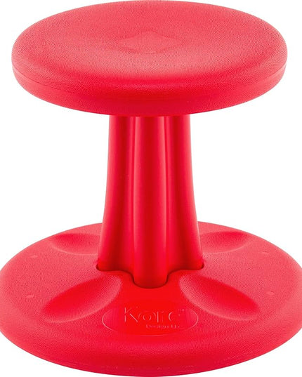 Kore Kids Preschool Wobble Chair - Flexible Seating Stool for Classroom, Preschool, Kindergarten & Elementary School - Age 4-5 yrs, Red (12in) - LeafyLoom