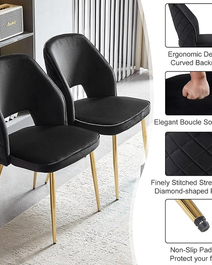 NicBex Haerin-SD-00328-LWJ Dining Chairs, 20.1"x24.2"x31.7", Black - LeafyLoom